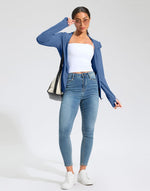 Soothfeel hoodie jacket showing integrated thumbholes on sleeves