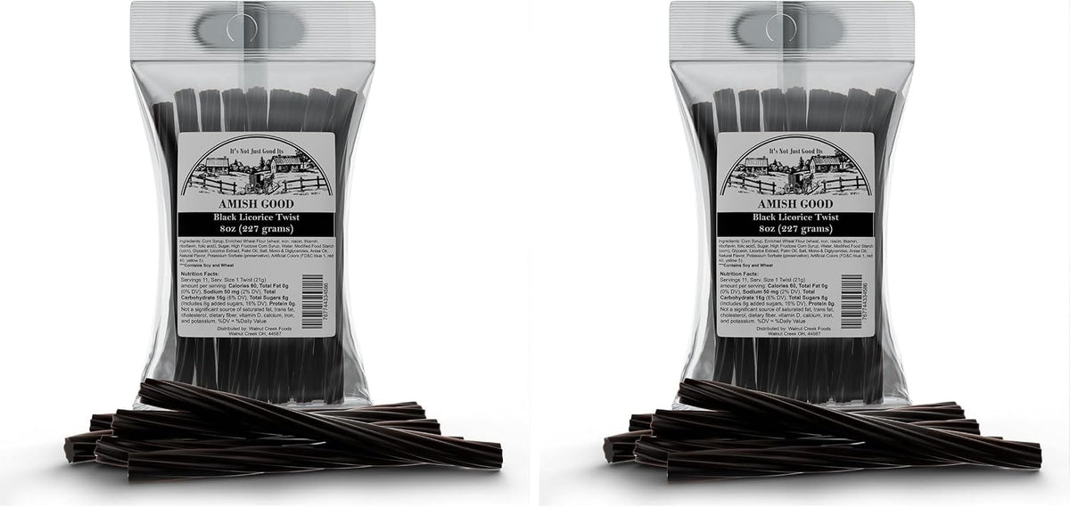 Amish Good Gourmet Licorice Twist Candy - Premium Sweet & Chewy Treat, Cinnamon Jumbo Licorice Twist Perfect Snack Under 100 Calories (2 Pack) - Image 10