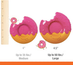 Nylabone bacon glazed donut dog toy side angle
