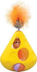 Catstages Hunt N' Wobble Fruit Bowl Wobbling Cat Toy with Five Catnip Toys, Jingle Ball, and Flingers, Multicolored - Image 9