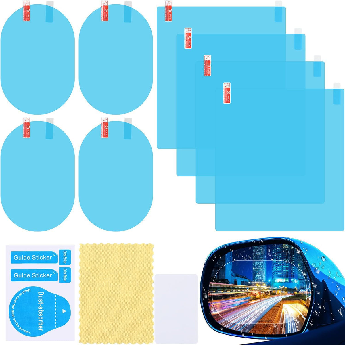 Frienda car rearview mirror film front view packaging for rain protection
