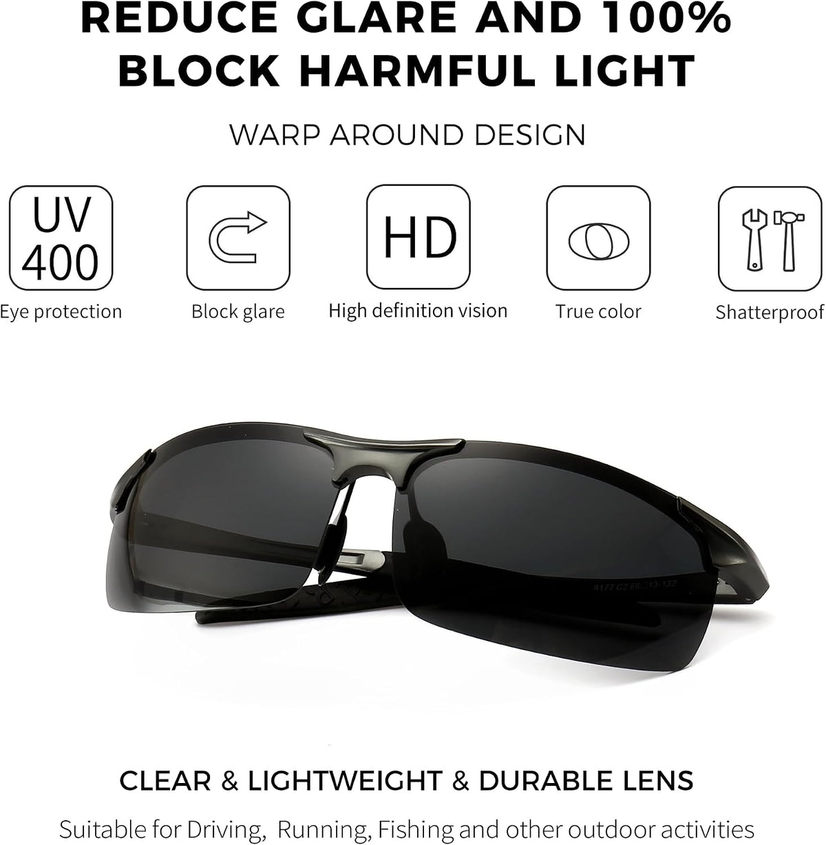 SUNGAIT sports sunglasses angled display