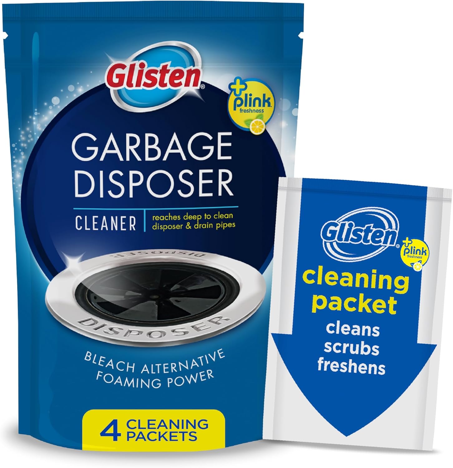 Glisten Disposer Care foaming garbage disposal cleaner front view