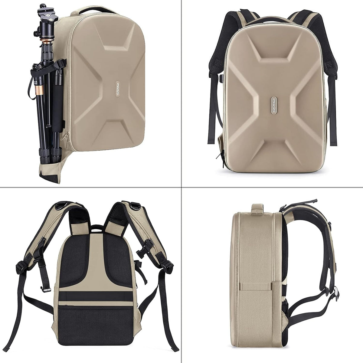 MOSISO camera bag open layout showcasing lens and body compartments