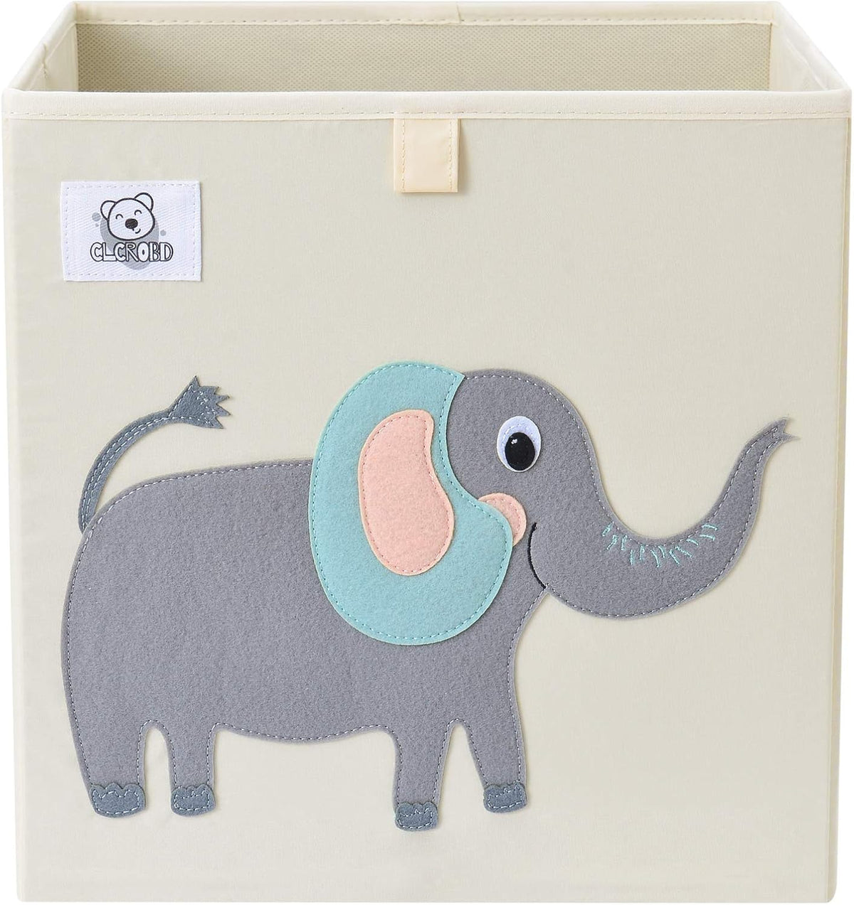 13 Inch Animal Cube Storage Bins, Foldable Fabric Kids Toy Box & Toy Chest | Kids Storage Cubes, Toy Storage Organizer Basket for Toddlers, Boys and Girls, Playroom and Nursery (Bear) - Image 9