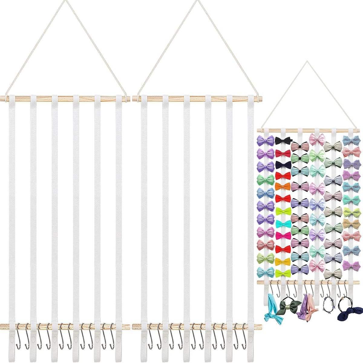 Qunclay hair bows holder organizer front view