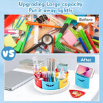 MeCids classroom and office supply caddy shown from an angled perspective