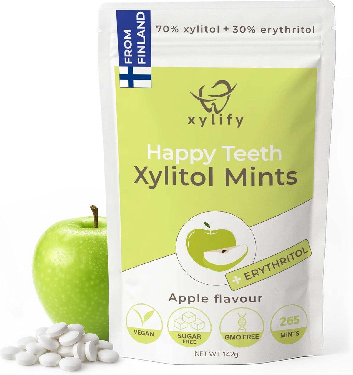 Sugar free lozenges for daily dental hygiene routine