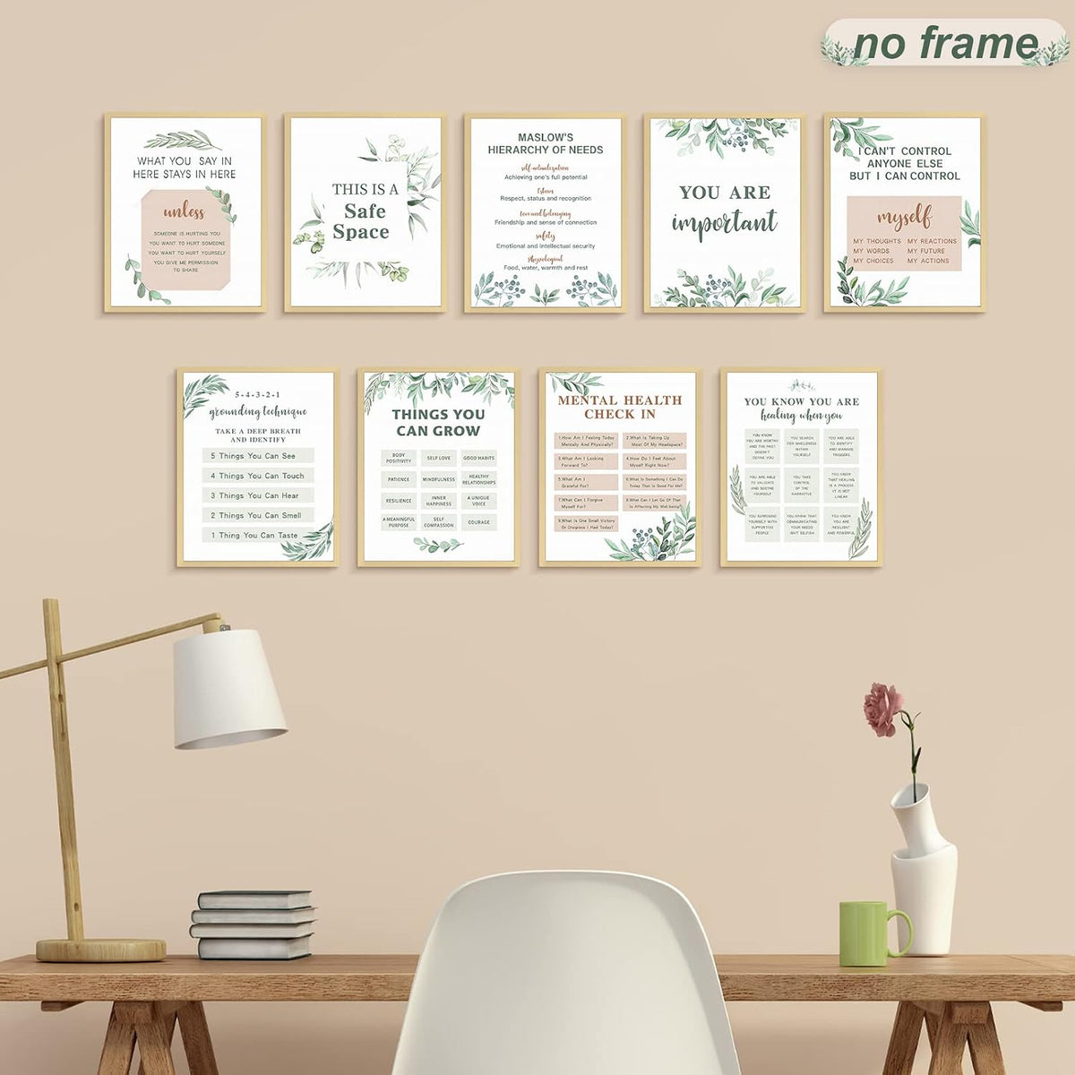 Outus 9 Pcs Mental Health Posters Mental Health Awareness Posters - Image 5