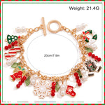 Ghloyza festive holiday charm bracelet angled display
