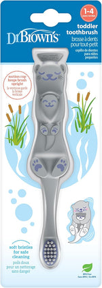 Dr. Brown's baby and toddler toothbrush otter front view pediatric oral care