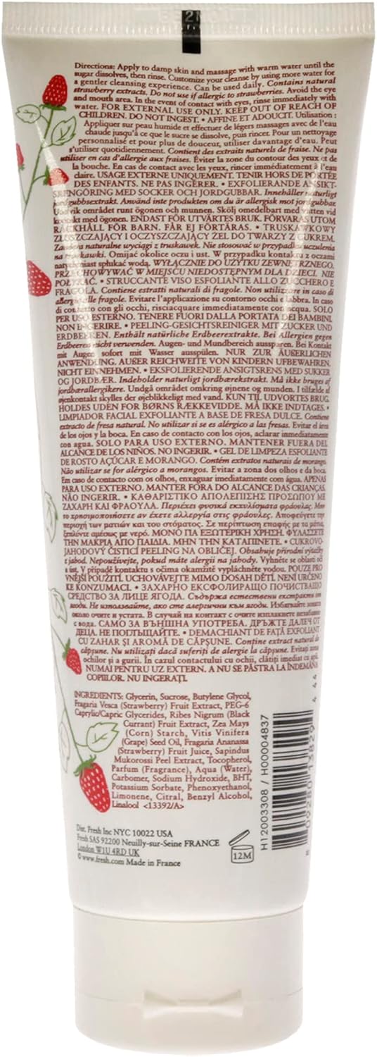 Fresh Sugar Strawberry 4.2 Ounce tube packaging imported beauty cleanser