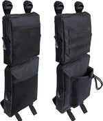 Vanlison two pack ATV fender bags black front view on vehicle