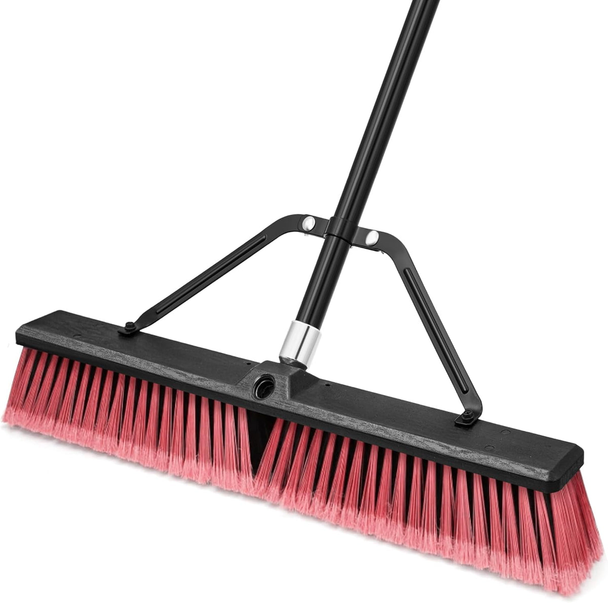 TidyBliss 24 inch heavy duty outdoor push broom front view