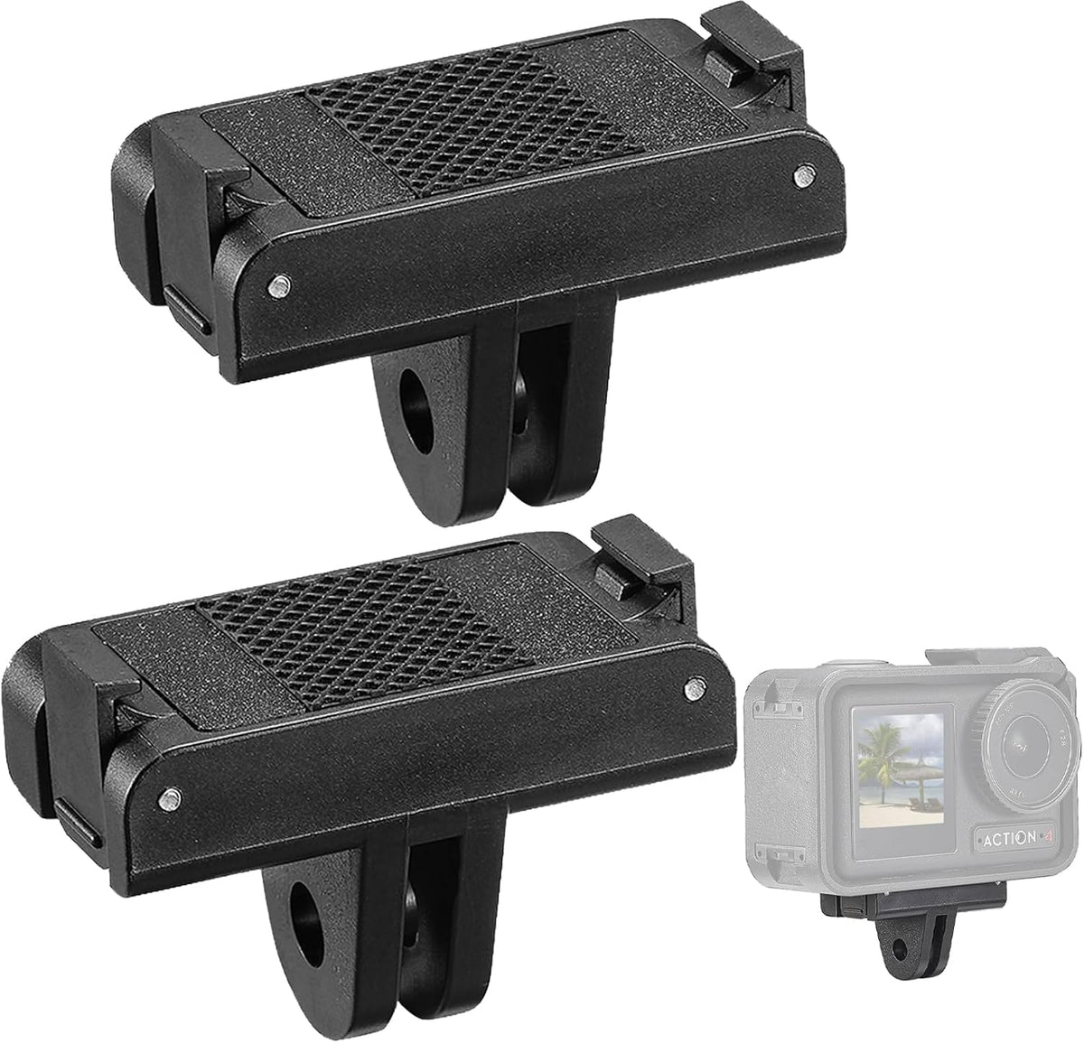 PCTC magnetic adapter mount front view for DJI action cameras