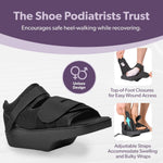 BraceAbility post-surgery shoe sole angle showing wedge design