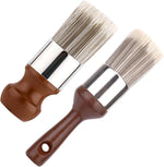 Delphinus salve brush for furniture leather front view detailing the soft bristles