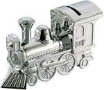 Creative Gifts International locomotive coin bank side angle