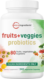 Micro Ingredients fruit and veggies supplement front view bottle