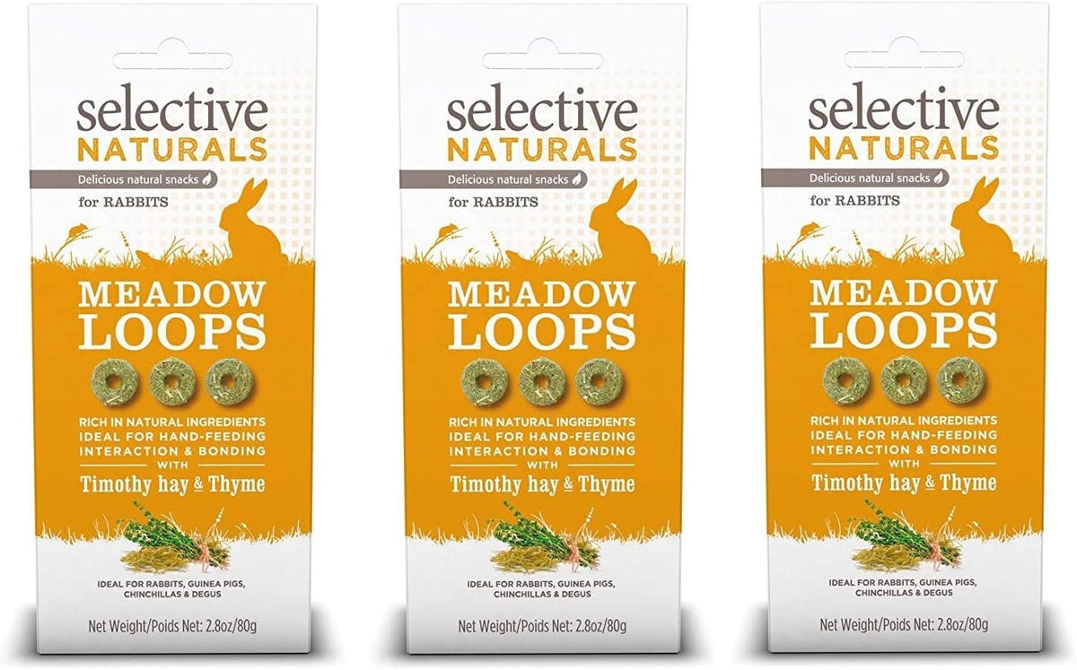 Supreme Petfoods Selective Naturals Meadow Loops 3 pack front view authentic small pet treats