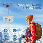 Amanely drone payload release clip mounted on drone belly