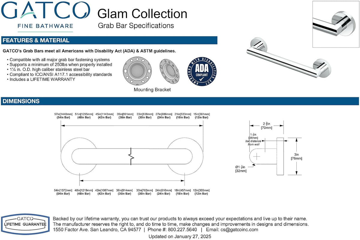 Gatco ADA compliant safety rail lifestyle view