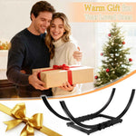 Curved Firewood Rack Holder: 22" Heavy Duty Firewood Holder for Fireplace | Indoor - Outdoor Log Rack Wood Holder - Image 9
