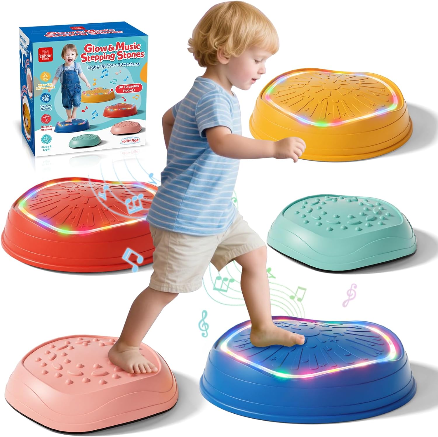 Lehoo Castle light up musical stepping stones front view