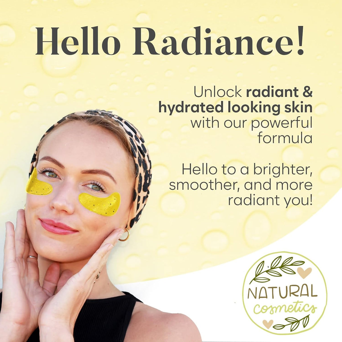 Bloomora daytime gold eye patches application