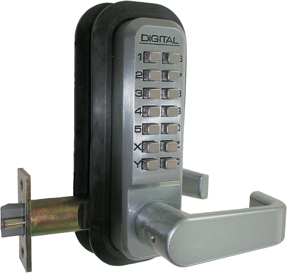 Lockey USA 2835SC mechanical keyless lever lock front view security hardware