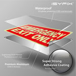 iSYFIX high contrast red and white safety sign packaging
