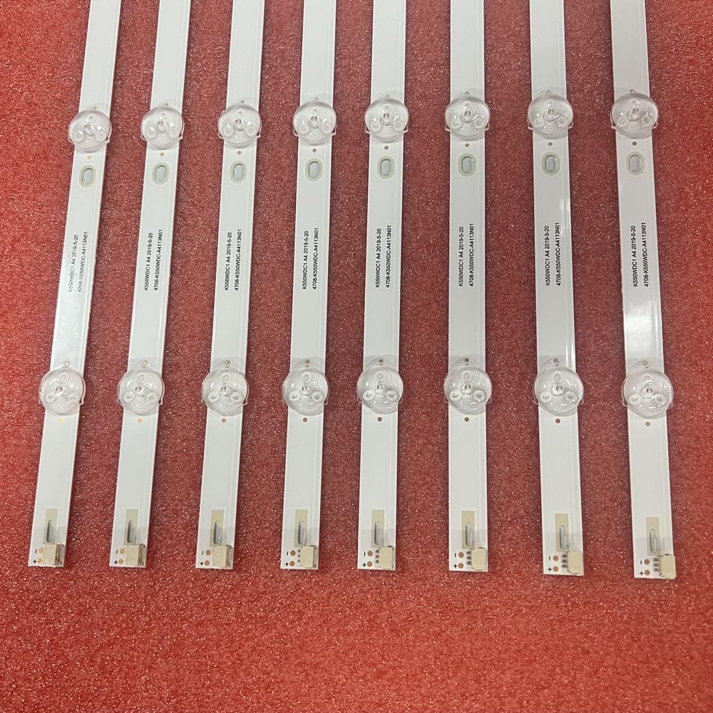 VARAWQBHBK LED backlight strip set front view showing eight replacement aluminum bars