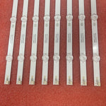 VARAWQBHBK LED backlight strip set front view showing eight replacement aluminum bars