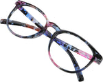 VisionGlobal blue light blocking glasses front view oval frame