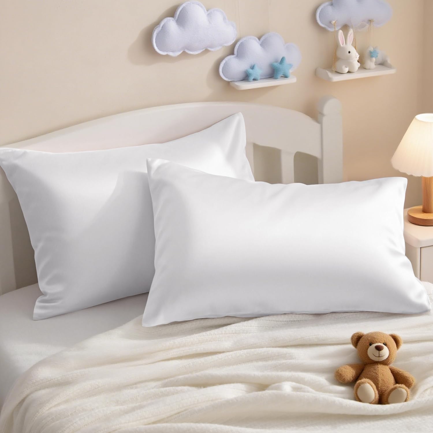 NTBAY Egyptian cotton toddler pillowcases set of 2 front view