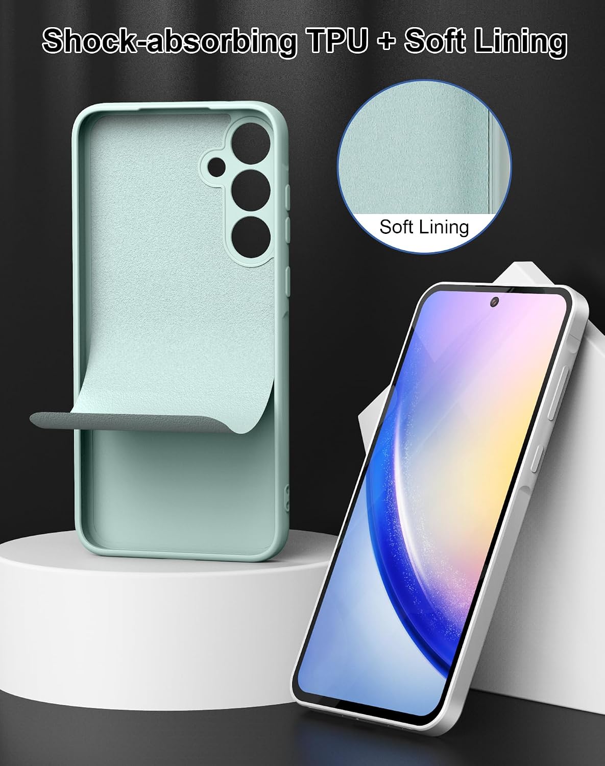 Foluu slim hard shell interior microfiber lining view
