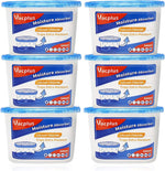 Vacplus Moisture Absorbers 6 Pack front view showing white crystals and navy blue base