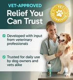 Pup Labs K9 Soothe spray packaging demonstrating application for irritated pet skin
