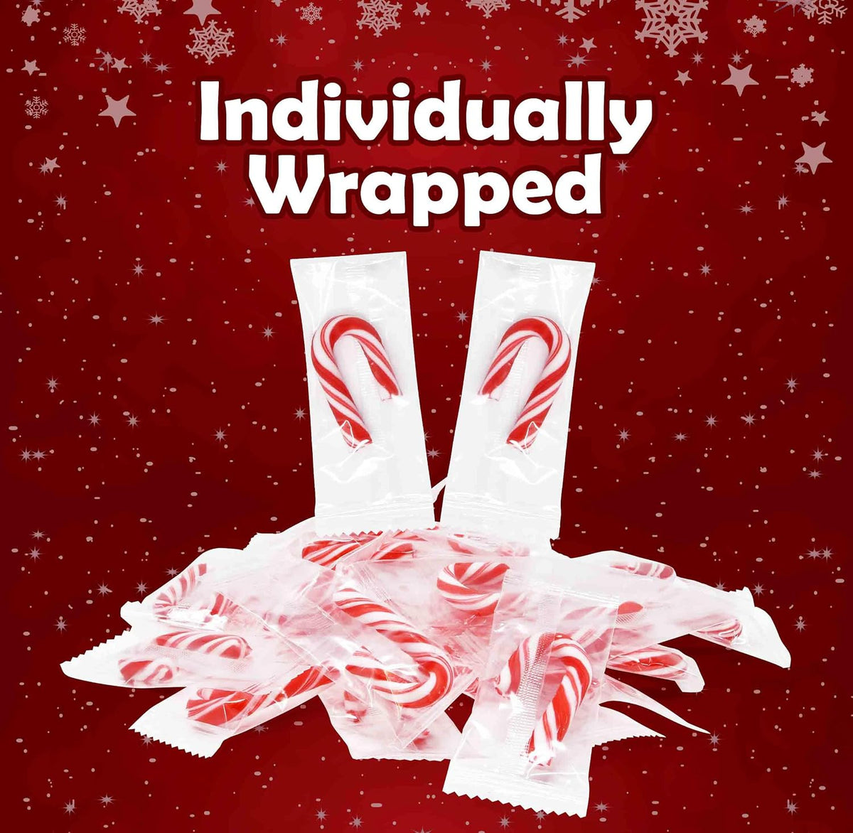 Individually wrapped peppermint candy sticks for Christmas stockings