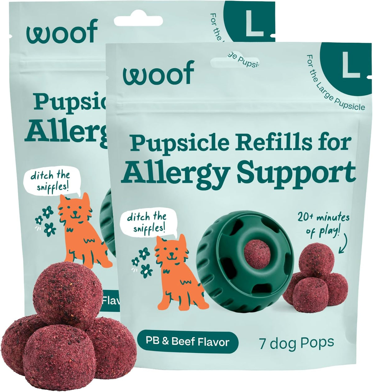 WOOF Hip & Joint Pupsicle Refill Pops - Dog Supplement for the Pupsicle Toy to Support Joint Health, Recovery, and Mobility - Large Pops - Image 13