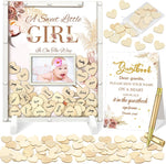 Beeveer boho floral baby shower guest book front view