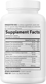 Micro Ingredients Zinc for Men key botanical extracts display