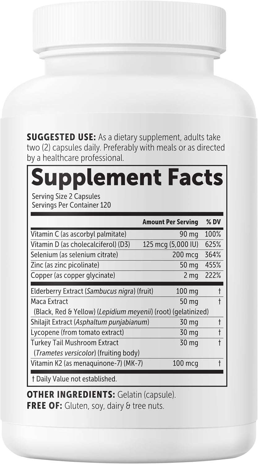 Micro Ingredients Zinc for Men key botanical extracts display