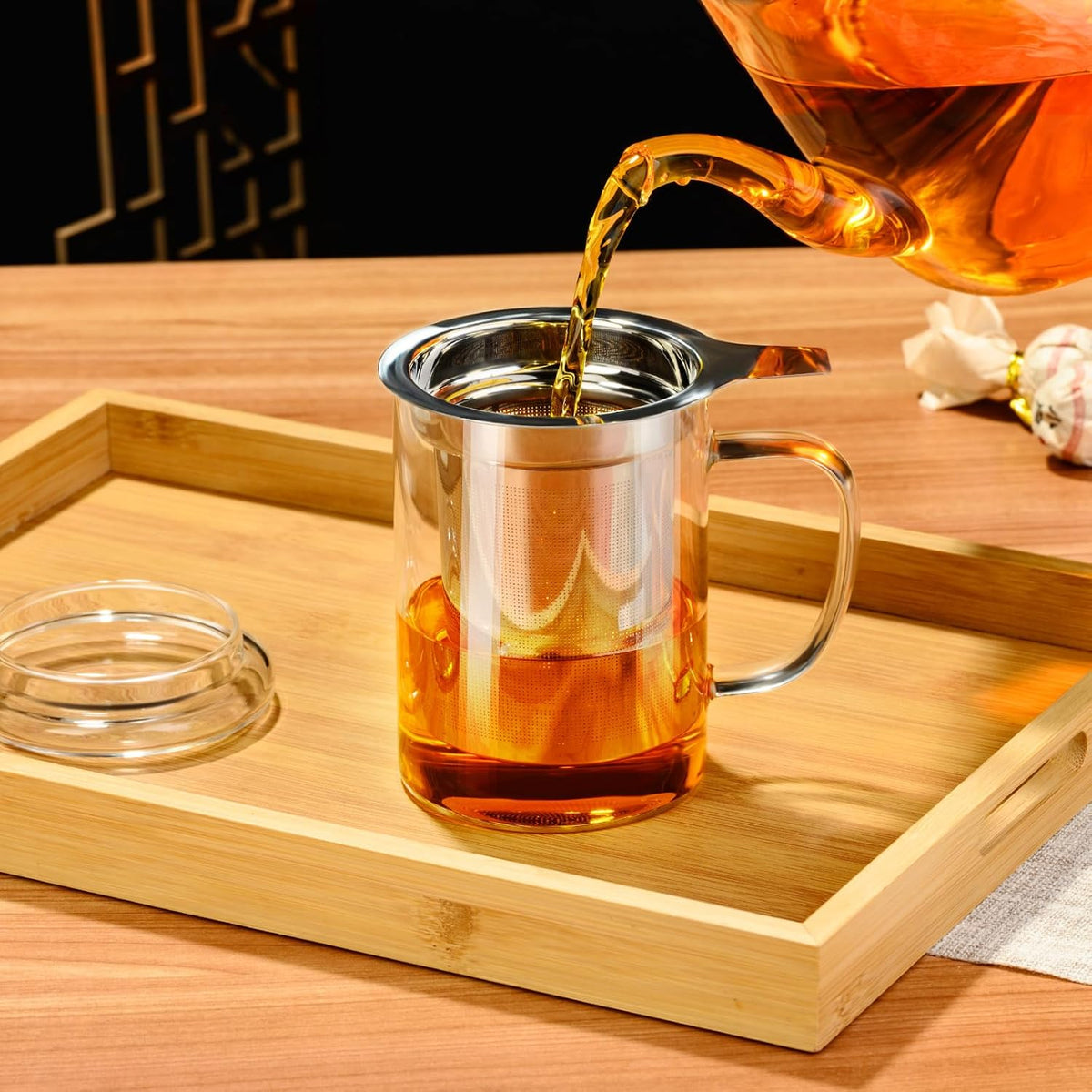 PARACITY 15 fluid ounce tea cup with removable infuser basket