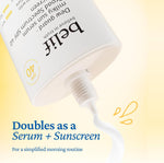 Texture swatch of belif milky sunscreen on skin