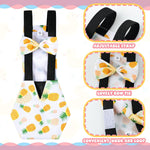 DoubleFill poultry potty training suit showing the ergonomic H-shape tail security layout