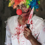 Demonstration of special effects wound makeup application