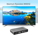 Terived 8K HDMI KVM switch connected in a dual PC setup
