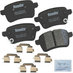 Bendix ceramic rear brake pads front view