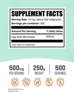 BulkSupplements Egg Shell Membrane collagen powder packaging details